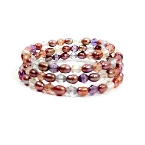 Vintage Fresh Water Peacock Pearl Bracelet/Necklace